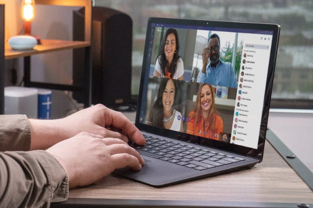 Microsoft Teams Meeting on Laptop